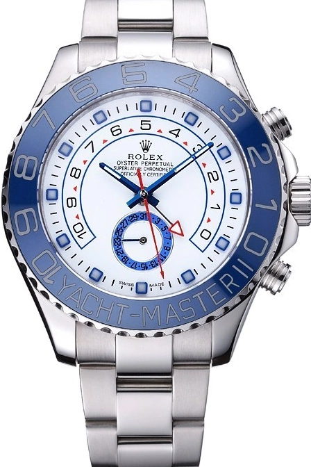 Aaa replica watch White Dial Bracelet Rolex Bezel Steel 622269 Blue Stainless Master II Yacht 0514